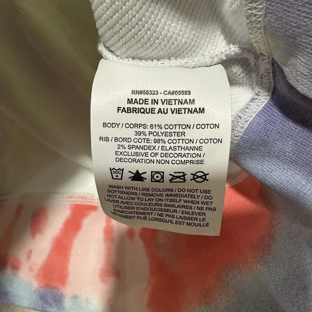Nike Dri-FIT Get Fit Hoodie Womens Multicolor Pulse Tie-Dye  Cropped Size‎ M